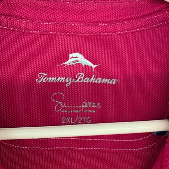 Tommy Bahama Men's Supima Cotton Short Sleeve Pink Polo Size 2XL - Picture 8 of 14